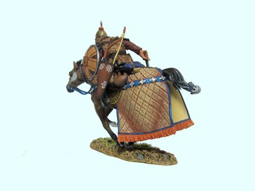 Armoured Mongol Chasing with Sword Pointing Down--single mounted figure #3