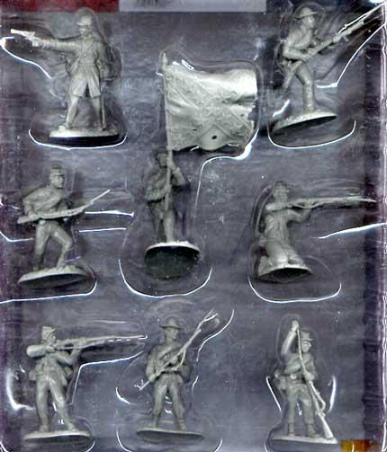 Confederate Infantry Set # 1 Grey--8 figures in 8 Poses (Blister Carded) #1