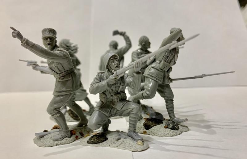 Greek Infantry and Militia, Battle of Crete, 1941--6 figures in 6 Poses #3