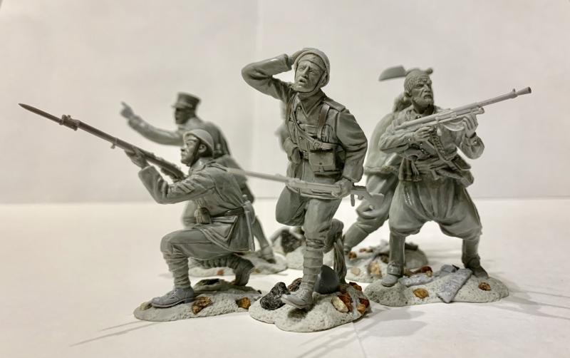 Greek Infantry and Militia, Battle of Crete, 1941--6 figures in 6 Poses - LAST ONE!  #4