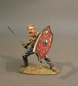 Iceni Warrior Charging (oblong red shield), Armies and Enemies of Ancient Rome--single figure #10