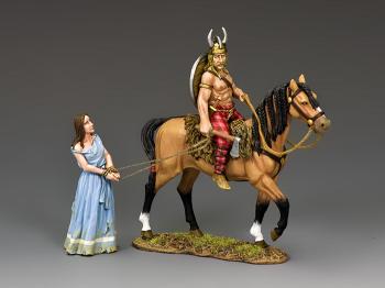 Captor & Captive--single mounted barbarian figure and single female prisoner figure--RETIRED--LAST TWO!! Captor & Captive--single mounted barbarian figure and single female prisoner figure--RETIRED--LAST TWO!! #40735