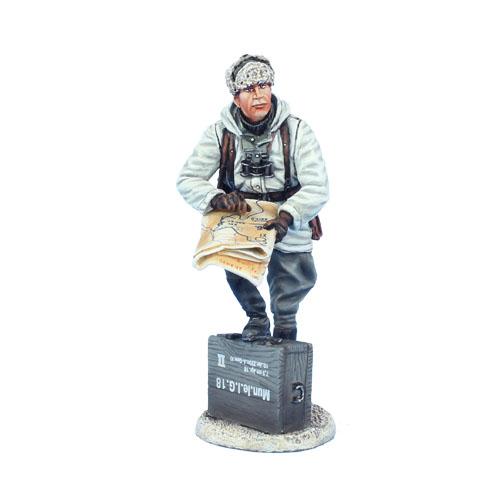 German Winter Officer with Map--single figure #1
