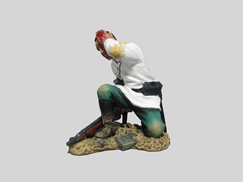 Head-Wounded Soldier--single Boxer Rebellion era Russian soldier figure kneeling with head wound #3