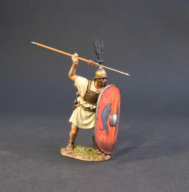 Hastatus (pilum in overhand position and red shield), The Roman Army of the Mid Republic, Armies and Enemies of Ancient Rome--single figure--RETIRED--LAST ONE!! #1