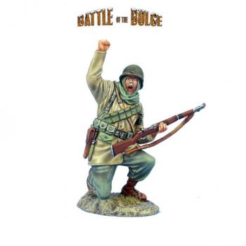 Image of U.S. Winter Infantry Kneeling with M1 Garand--single figure--RETIRED--LAST ONE!!