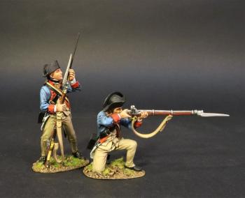 Image of Two Line Infantry, The 2nd New Hampshire Regiment, Continental Army, The Battle of Saratoga, 1777, Drums Along the Mohawk--two figures