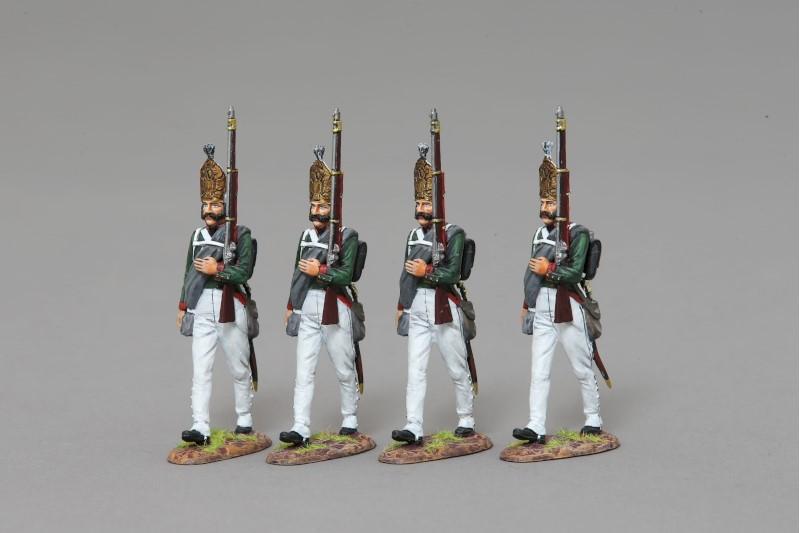 Four Advancing Pavlowski Grenadiers (moustache & blanket)--four figures--RETIRED--LAST ONE!! #2