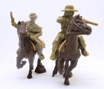 Image of Mounted Texas Rangers, set 2--two mounted plastic figures