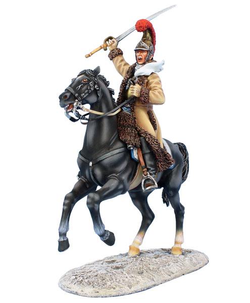 French Carabinier Officer, The Retreat from Russia, Russia, 1812--single mounted figure #3