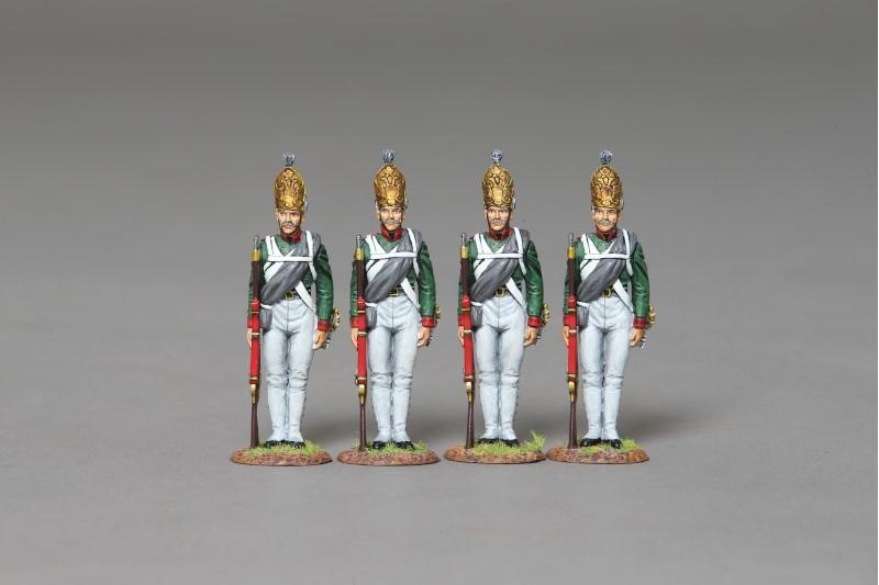 Four Pavlowski Grenadiers Stood at Attention (blanket across chest)--four figures--RETIRED--LAST TWO!! #1