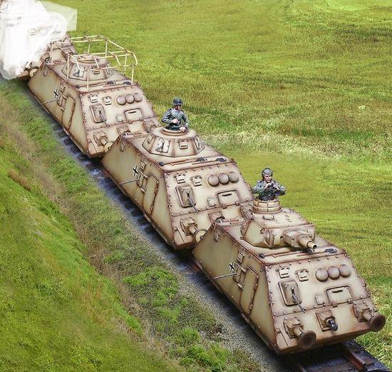 COLLECTORS SHOWCASE WWII German Armoured Train Set 3 cars Metal Toy