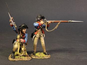 Image of Two Line Infantry, The 2nd New Hampshire Regiment, Continental Army, The Battle of Saratoga, 1777, Drums Along the Mohawk--two figures