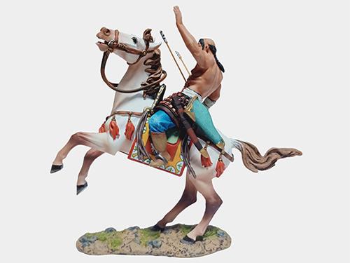 Crazy Mongol Warrior with Arrow wounds (shirtless on rearing horse)--single mounted figure #2