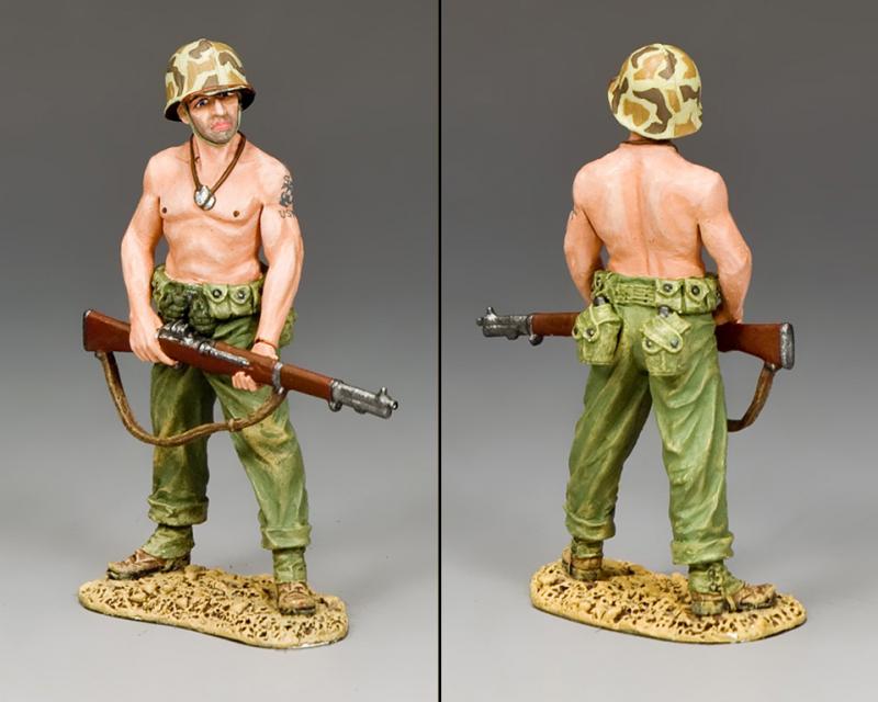 Bare-Chested Marine--single WWII USMC figure #2