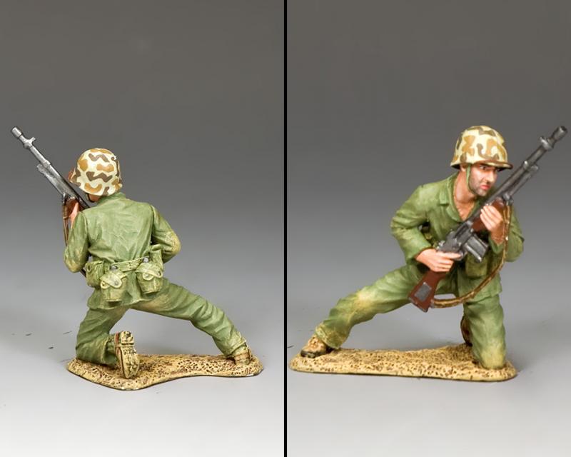Kneeling BAR Gunner--single WWII USMC figure #2
