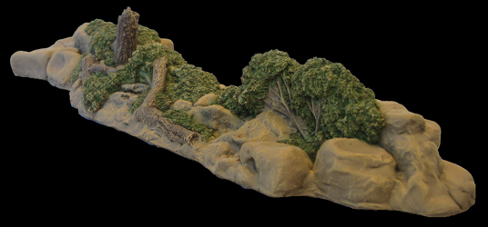Long Rock with Brush (Desert Sand Color) 17 in. x 4 in. x 3 in. #1