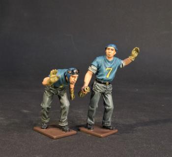 Two Plane Handlers Pushing, U.S.S. Saratoga (CV-3), Inter-War Aviation--two figures Two Plane Handlers Pushing, U.S.S. Saratoga (CV-3), Inter-War Aviation--two figures #41587