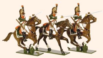 French Line Dragoons, 1812--three mounted figures--Special Order:  Takes 2 to 3 months. French Line Dragoons, 1812--three mounted figures--Special Order:  Takes 2 to 3 months. #41642