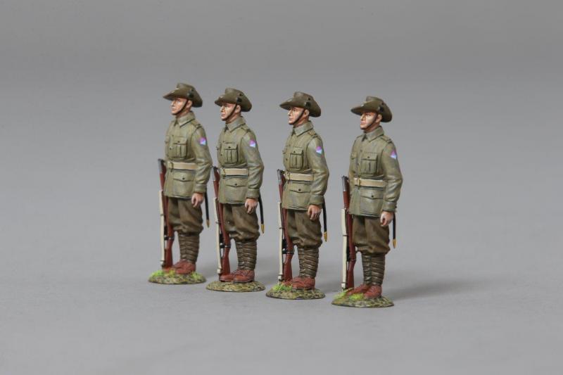 Australian Soldiers with bush hats on Parade (26th Battalion)--four figures--RETIRED--LAST ONE!! #2