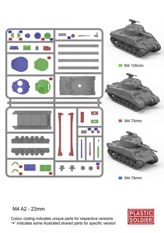 1/72nd Sherman M4A2--Makes Three Tanks (Red Box) #2