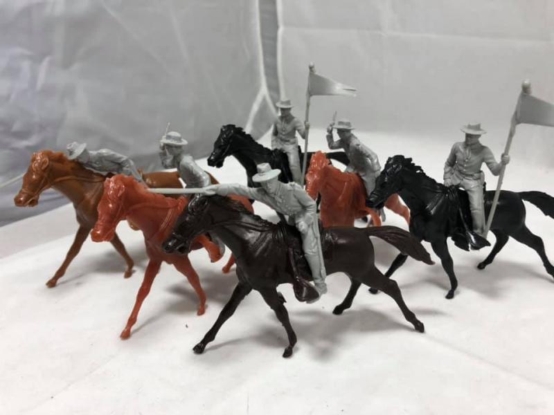 Marx Reissue Long Coat Cavalry - 6 and 6 Horses - GREY--RETIRED--LAST FIVE!! #1