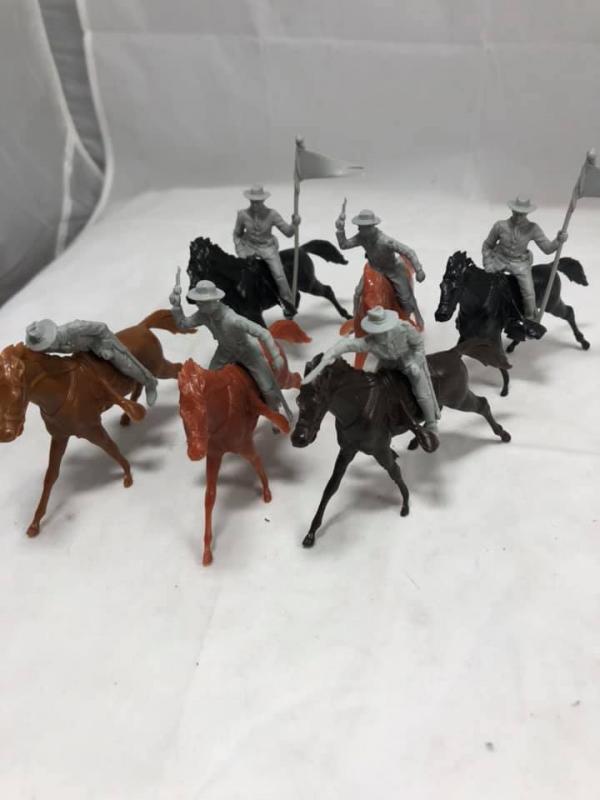 Marx Reissue Long Coat Cavalry - 6 and 6 Horses - GREY--RETIRED--LAST FIVE!! #3