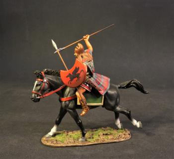 Image of Thracian Cavalry (red shield with black pegasus), 4th Century BCE, Armies and Enemies of Ancient Greece and Macedonia--single mounted figure--RETIRED--LAST ONE!!