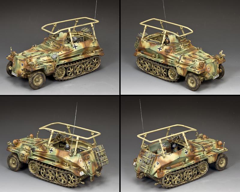 Panzer Lehr Command Vehicle half track With Two Figures WH098 Metal Toy Soldiers Products