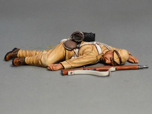 Falling Dead--single face down British Infantry casualty figure #1