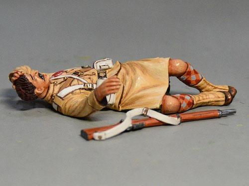Falling Wounded--single face up British Infantry casualty figure #1