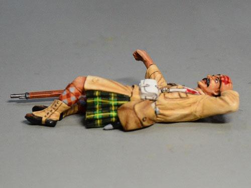 Falling Wounded--single face up British Infantry casualty figure #2