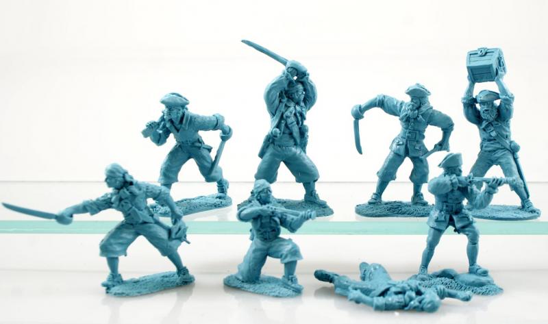 Barzso Pirate Set #1--eight figures in eight poses #1