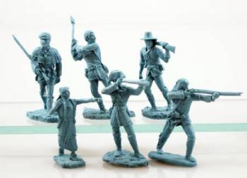 Image of Lewis & Clark Character Figure Set (Barzso)--6 figures in 6 poses including Lewis, Clark, and Sacagawea