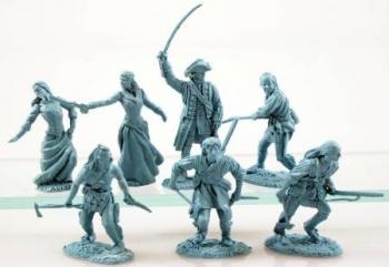 Image of Last of the Mohicans Character Set--seven figures in seven poses in Tan resin--TWO IN STOCK! Image of Last of the Mohicans Character Set--seven figures in seven poses in Tan resin--TWO IN STOCK!