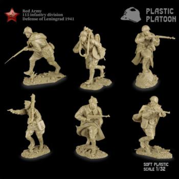 PLASTIC PLATOON NEW! rubber soldiers 1:32 British Cannon With Crew 