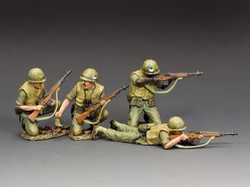 Image of The M14 Marines In Action Set--four Vietnam-era USMC figures--RETIRED -- LAST FOUR!!