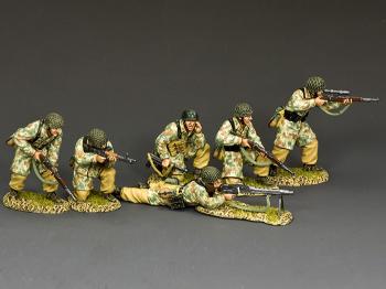 Image of The Fallschirmjager Fire Support Group Set--Six fallschirmjager Figures