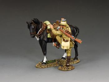 Image of ALH Trooper Mounting Up (Black Horse Version)--single figure with horse figure--RETIRED--LAST ONE!!