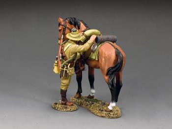 Image of ALH Trooper Mounting Up (Brown Horse Version)--single figure and horse figure--RETIRED--LAST ONE!!
