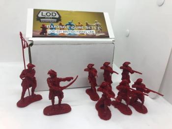 Image of Barzso Reissue - British Firing Line (red)--8 figures in 4 poses