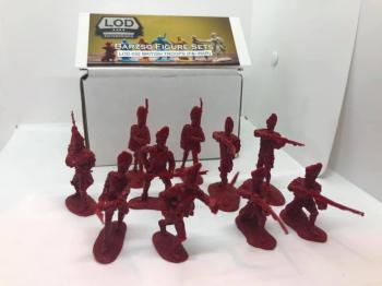 Image of Barzso Reissue - British Soldiers, FIW (red) 10 in 7 poses