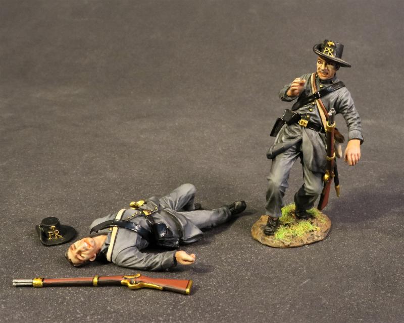 Two Wounded Infantry, Palmetto Riflemen, 4th South Carolina Infantry, Co. B, The American Civil War, 1861-1865--two figures and weapons #1