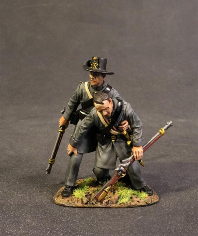 Two More Wounded Infantry, Palmetto Riflemen, 4th South Carolina Infantry, Co. B, The American Civil War, 1861-1865--two figures on single base #1