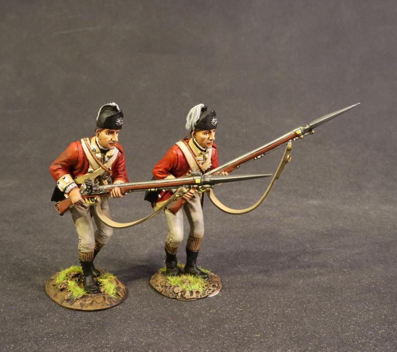 Two Infantry Advancing, The 62nd Regiment of Foot, the Anglo Allied Army, The Battle of Saratoga, 1777, Drums Along the Mohawk--two figures--RETIRED--LAST ONE!! #1