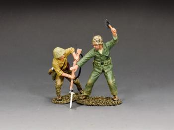 Image of Pacific Hand-to-Hand Combat Set A--single USMC figure fighting single Japanese figure--RETIRED.