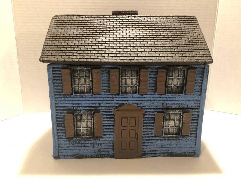 Blue Colonial Clapboard House Foam Building #1