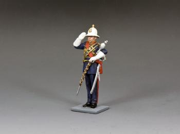 Image of Royal Marine Drum Major Saluting--single figure