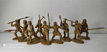 Image of Medieval Armed Peasants (14th Century)--contains 9 model soldiers