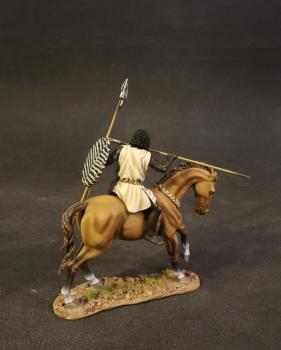 Image of Numidian Light Cavalry (Black and White Zebra Shield), The Numidians, Armies and Enemies of Ancient Rome--single mounted figure -- RETIRED -- LAST ONE!! Image of Numidian Light Cavalry (Black and White Zebra Shield), The Numidians, Armies and Enemies of Ancient Rome--single mounted figure -- RETIRED -- LAST ONE!!